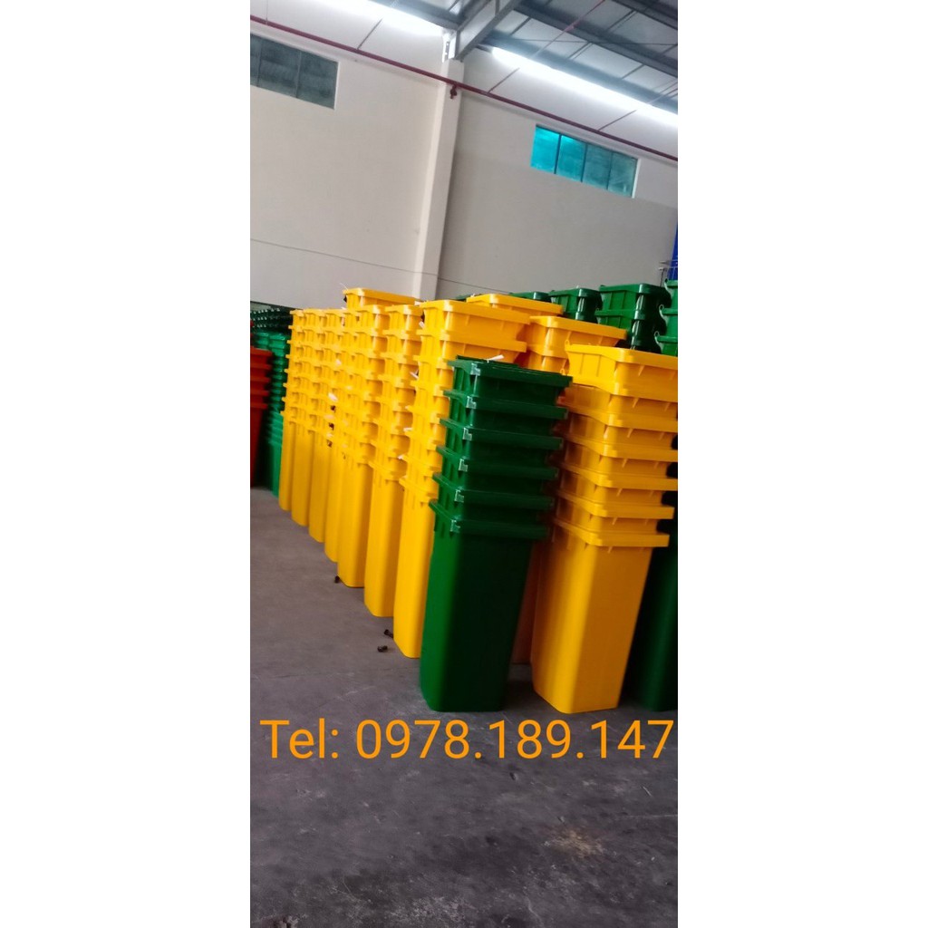 THÙNG RÁC NHỰA HDPE 120L - THÙNG RÁC CÔNG CỘNG 120 LÍT - 0978189147