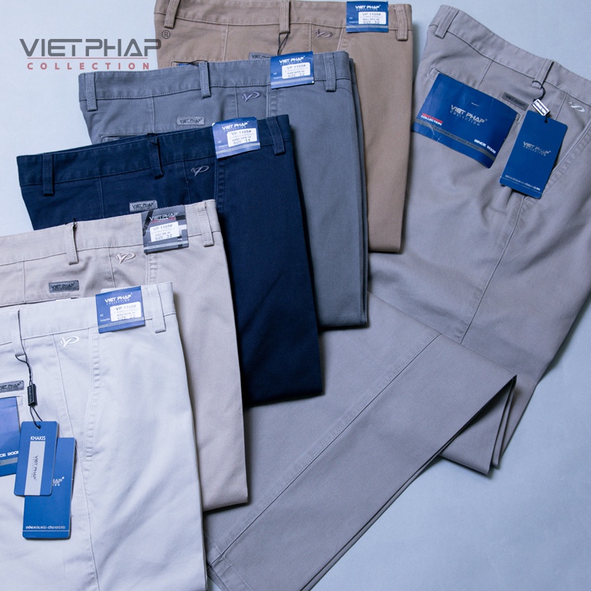 Quần Kaki Nam Không Ly VIỆT PHÁP / Chất liệu chống nhăn, độ bền cao 1105