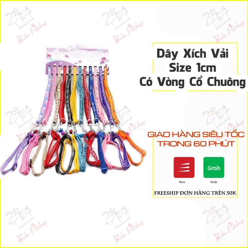 Dây Xích Chó Mèo Con Kèm Vòng Cổ Đủ Màu Sắc Chat Shop Chọn Màu - Bobo Pet Shop Hà Nội
