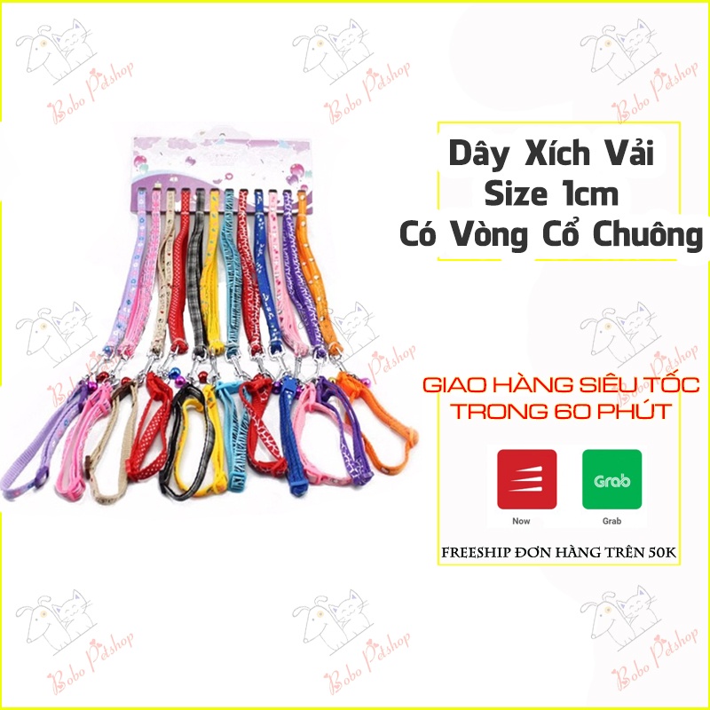 Dây Xích Chó Mèo Con Kèm Vòng Cổ Đủ Màu Sắc Chat Shop Chọn Màu - Bobo Pet Shop Hà Nội