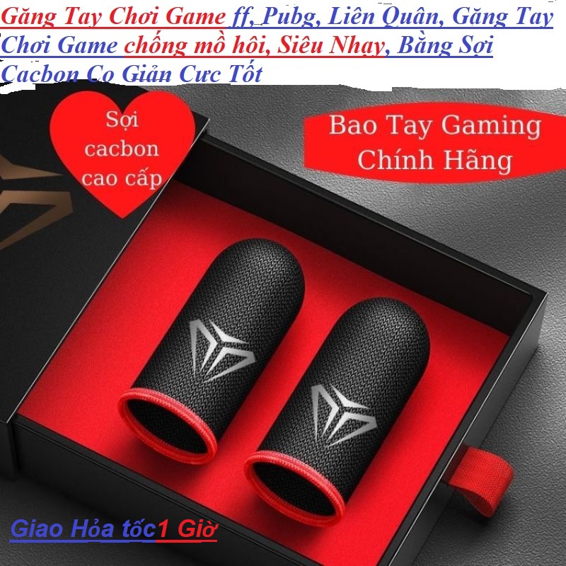 Bao tay chơi game FF siêu nhạy SIDOTECH Memo GT1 sợi carbon cảm ứng mượt cho game PUBG ROS Tốc Chiến Liên Quân mobile