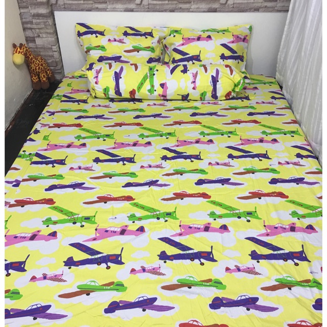 Drap cotton Thắng Lợi (bộ: drap, 2 vỏ nằm, 1 vỏ ôm)