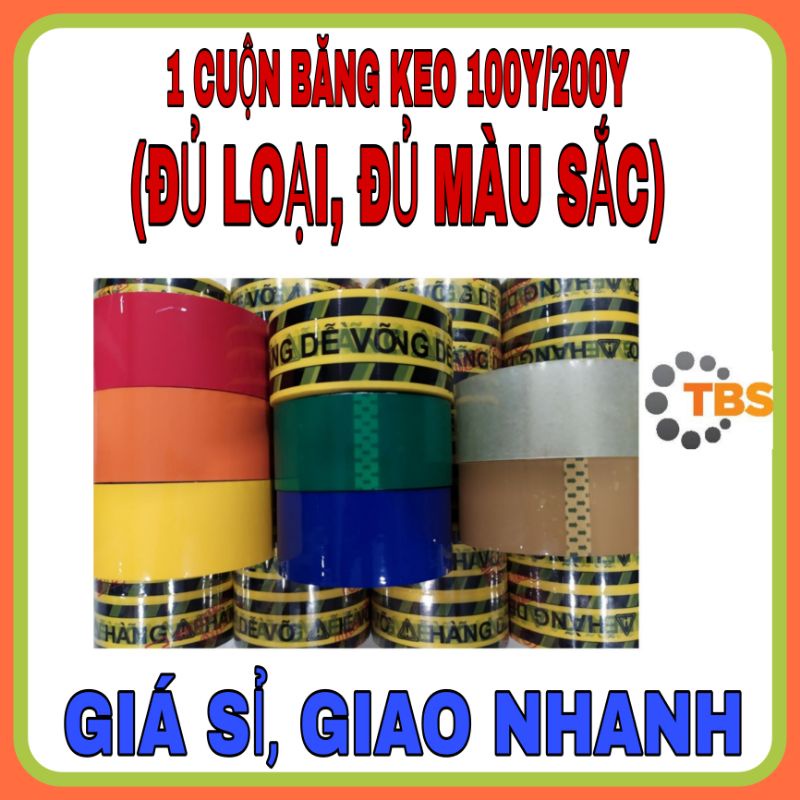 CUỘN BĂNG KEO TRONG ĐỤC, 100/200 YARD