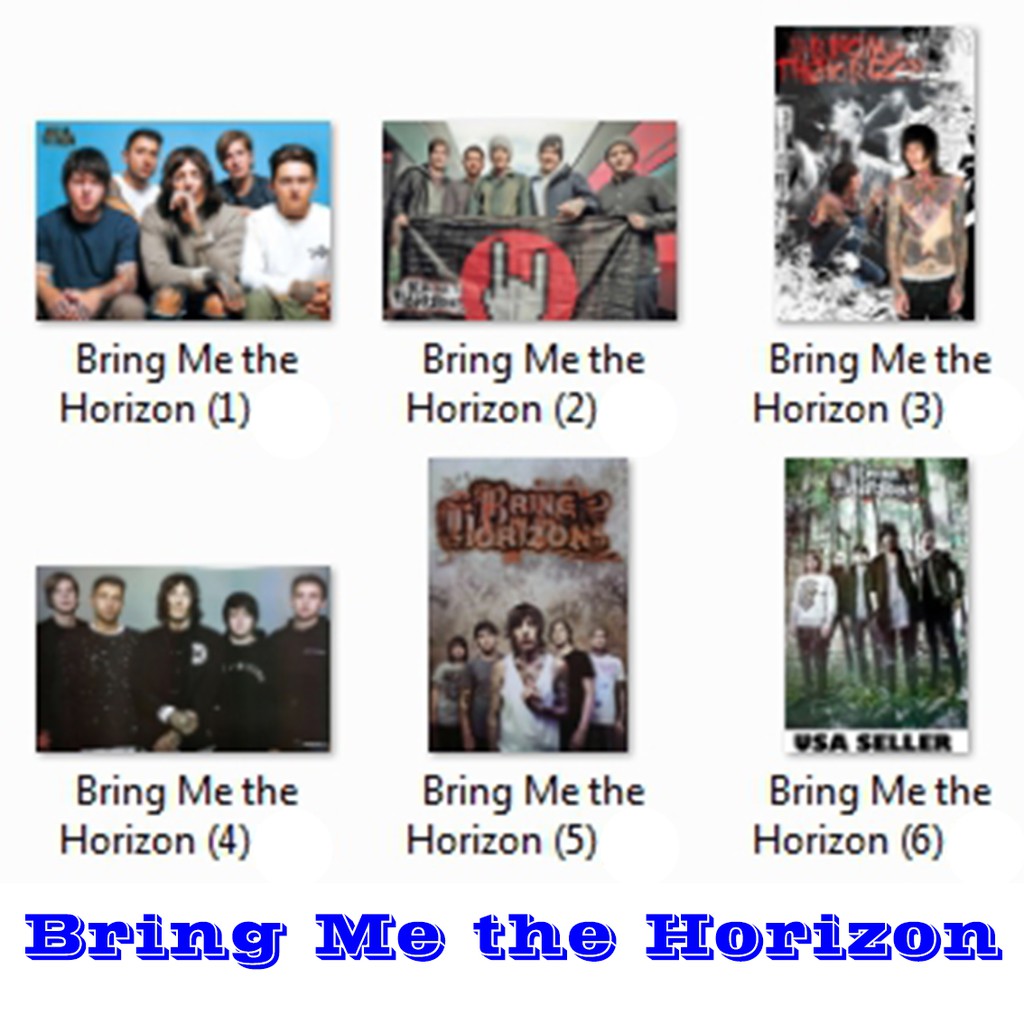 Bring Me the Horizon (7 Thiết Kế) poster Đẹp Treo Tường Hình Rock Tiếng Anh (88x60 Cm.about)