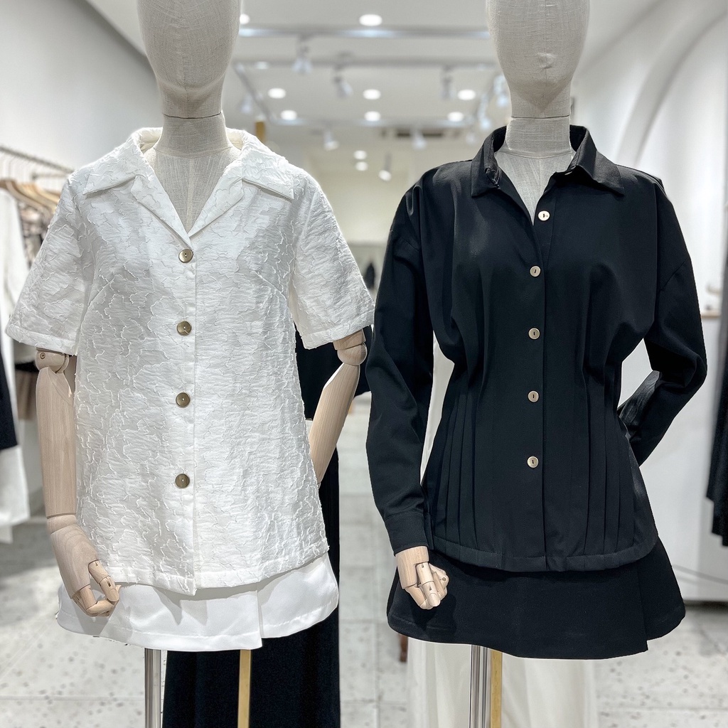 Áo sơ mi chiết eo , Peace House Clothing