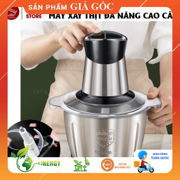 Máy Xay Thịt Cối Inox 4 Lưỡi Đa Năng