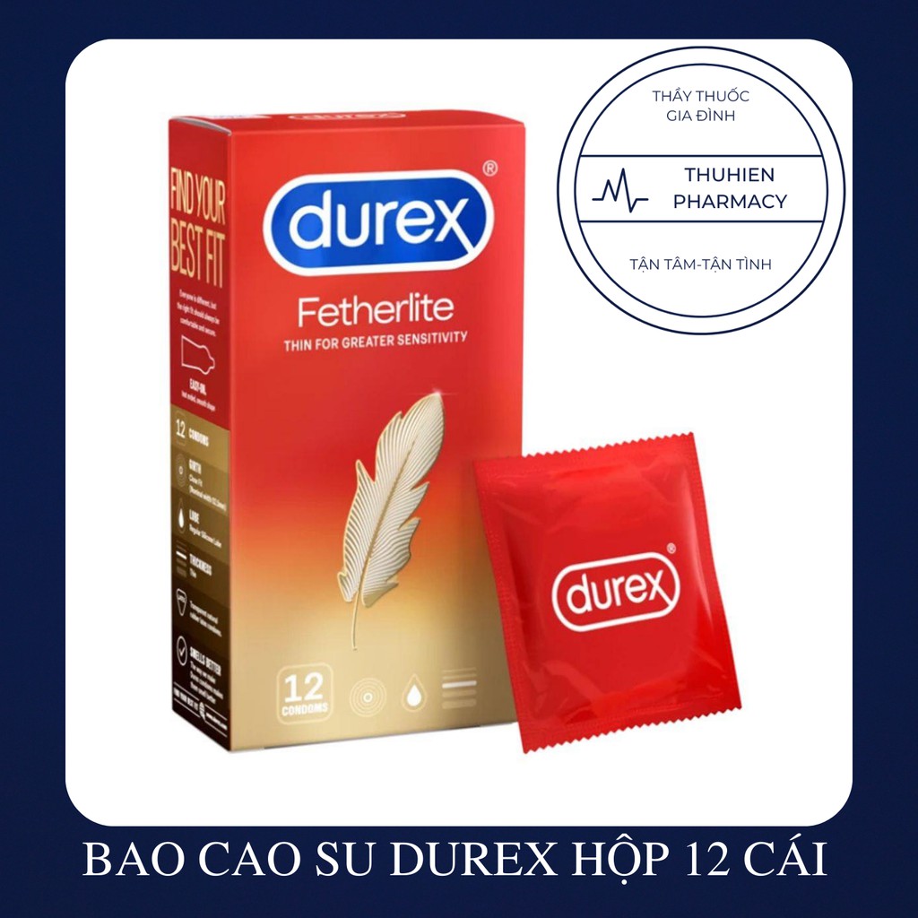 [Hàng chính hãng] BAO CAO SU DUREX CÁC LOẠI - CHE TÊN CHO KHÁCH (Hộp 12c)