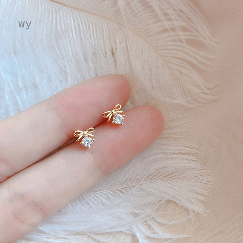 Khuyên Tai Đính Đá Zircon Đơn Giản Thời Trang Mới Cho Nữ