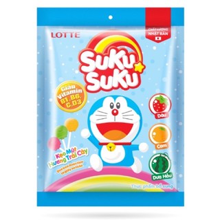 Kẹo mút trái cây doraemon suku suku lotte 72g/ kẹo mút doremon