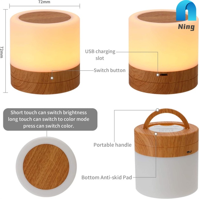 Đèn Ngủ Rgb Cảm Biến Điều Khiển Từ Xa Thay Đổi Màu Sắc Dành Cho Phòng Khách / Phòng Ngủ