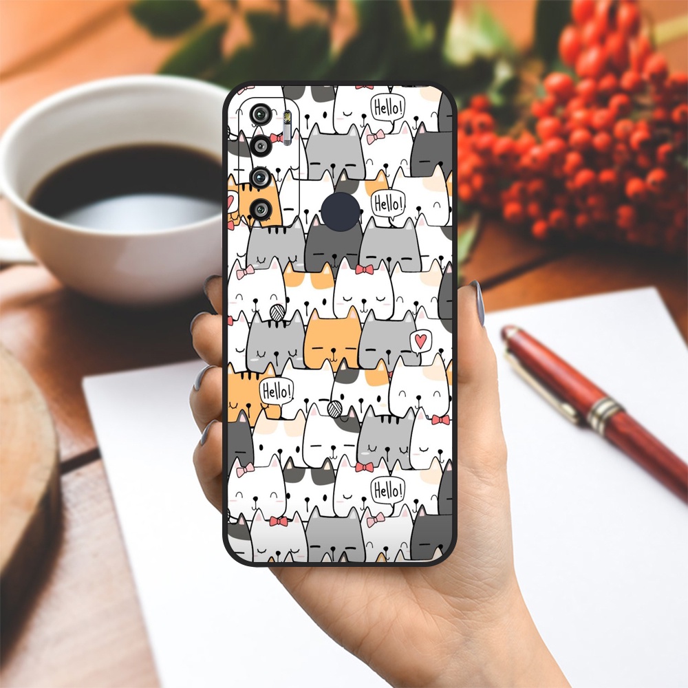 Ốp lưng Vina Case Vsmart Joy 3/Joy 4/Bee 3/Star 3/Aris/....dẻo đen viền bảo vệ camera hình Cats