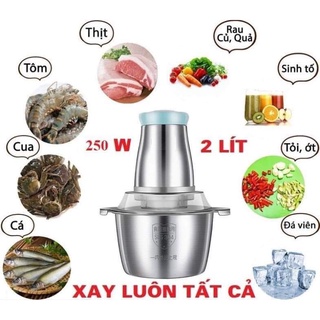 Máy xay thịt cầm tay cối INOX 4 lưỡi dao