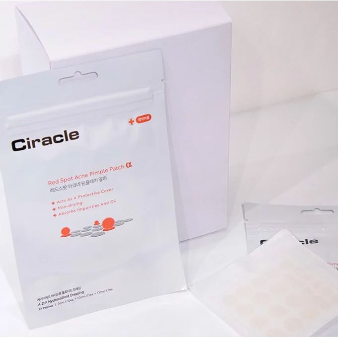 [24 miếng] Miếng Dán Mụn Giúp Làm Dịu Và Hút Dịch Mủ Ciracle Red Spot Acne Pimple Patch