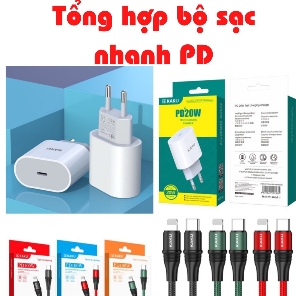 ` Tổng hợp bộ sạc nhanh PD 20w ⭐ FREE SHIP ⭐Bảo hành 12 tháng `