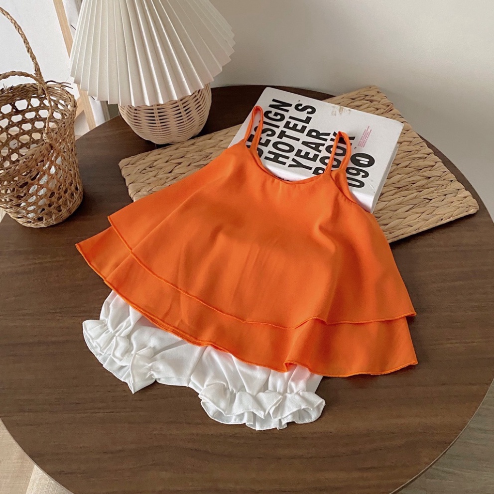Bộ hè bé gái, Bộ 2 dây tầng habutai bé gái