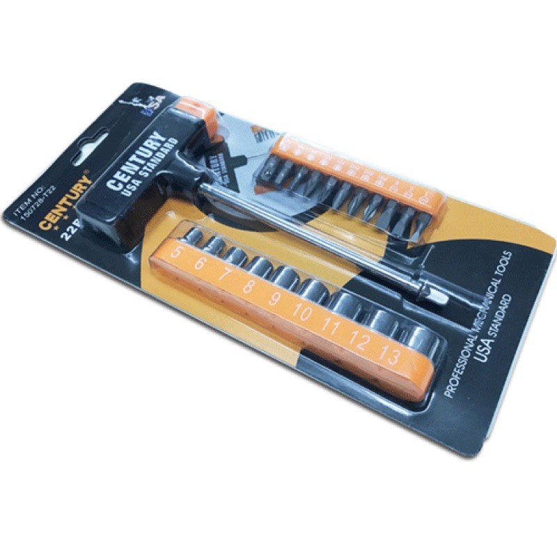 BỘ TUÝP CHỮ T 22 CHI TIẾT CENTURY 150728-T22