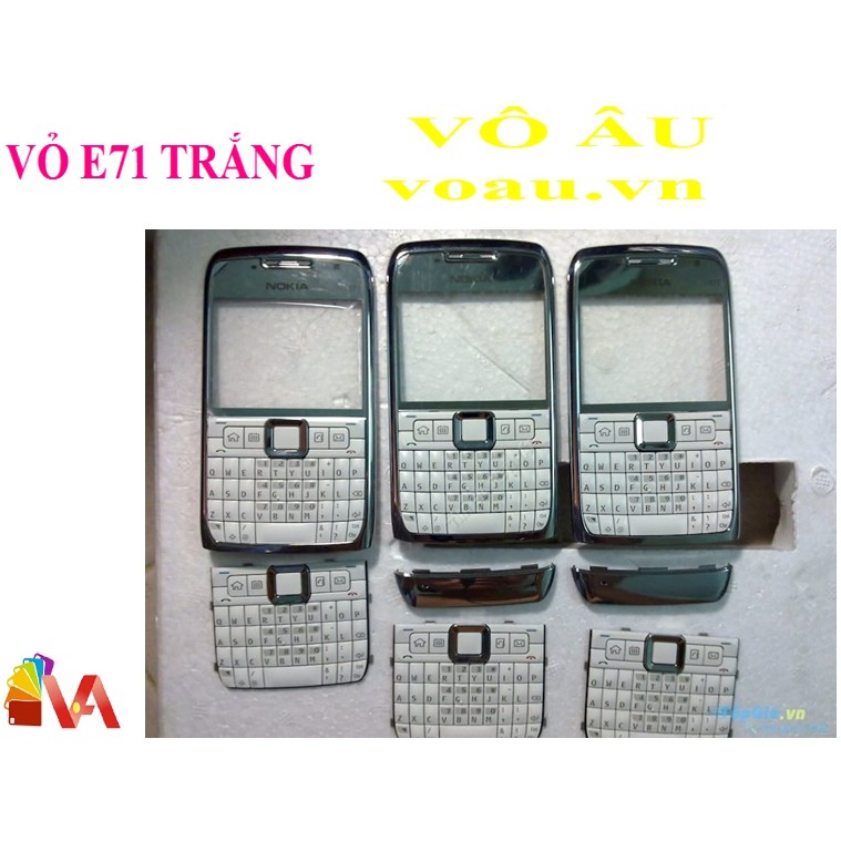 VỎ NOKIA E71 MÀU TRẮNG [VỎ PHÍM SƯỜN]