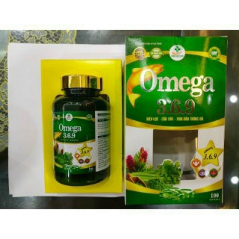 Diệp lục cần Tây Omega 369 Chai 100 viên