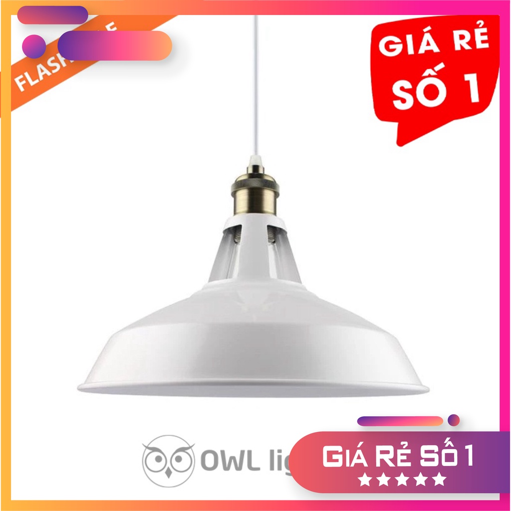 Đèn thả chao tròn hở cổ đui đồng trang trí quán HL1008-300 OWL Lighting
