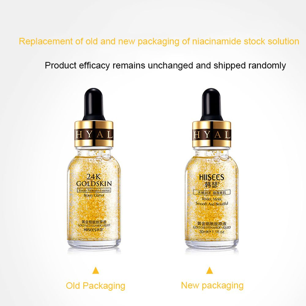 【30ml】24K gold essence liquid moisturizing pores shrink non-greasy skincare cosmetics face oil