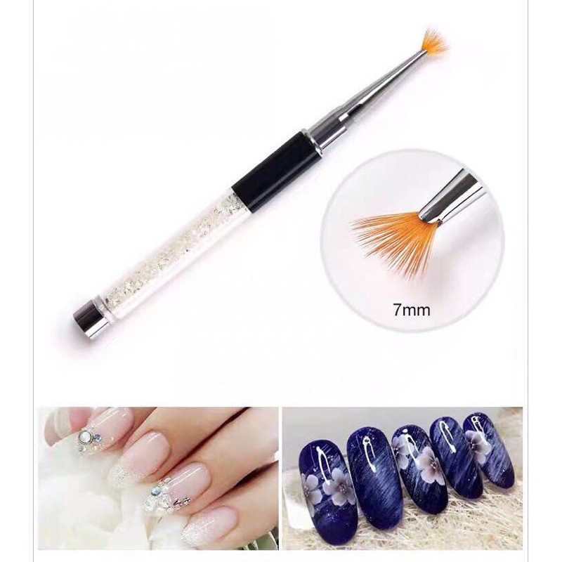 Cọ Quạt Vẽ Móng nail, Cọ Rắc Kim Tuyến Nail Trang Trí Móng ,cọ vẽ nail