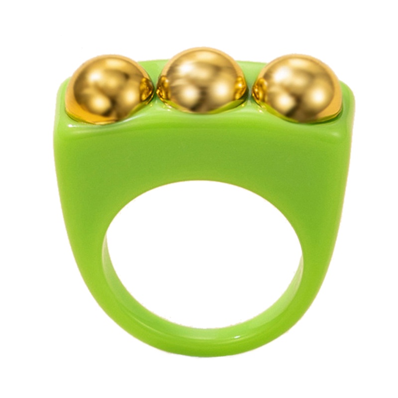 Nhẫn Nhựa Acrylic Trong Suốt Màu Kẹo Thủ Công Cho Bé Gái