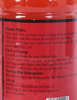 Tương ớt L choice das/lowcarb 500g