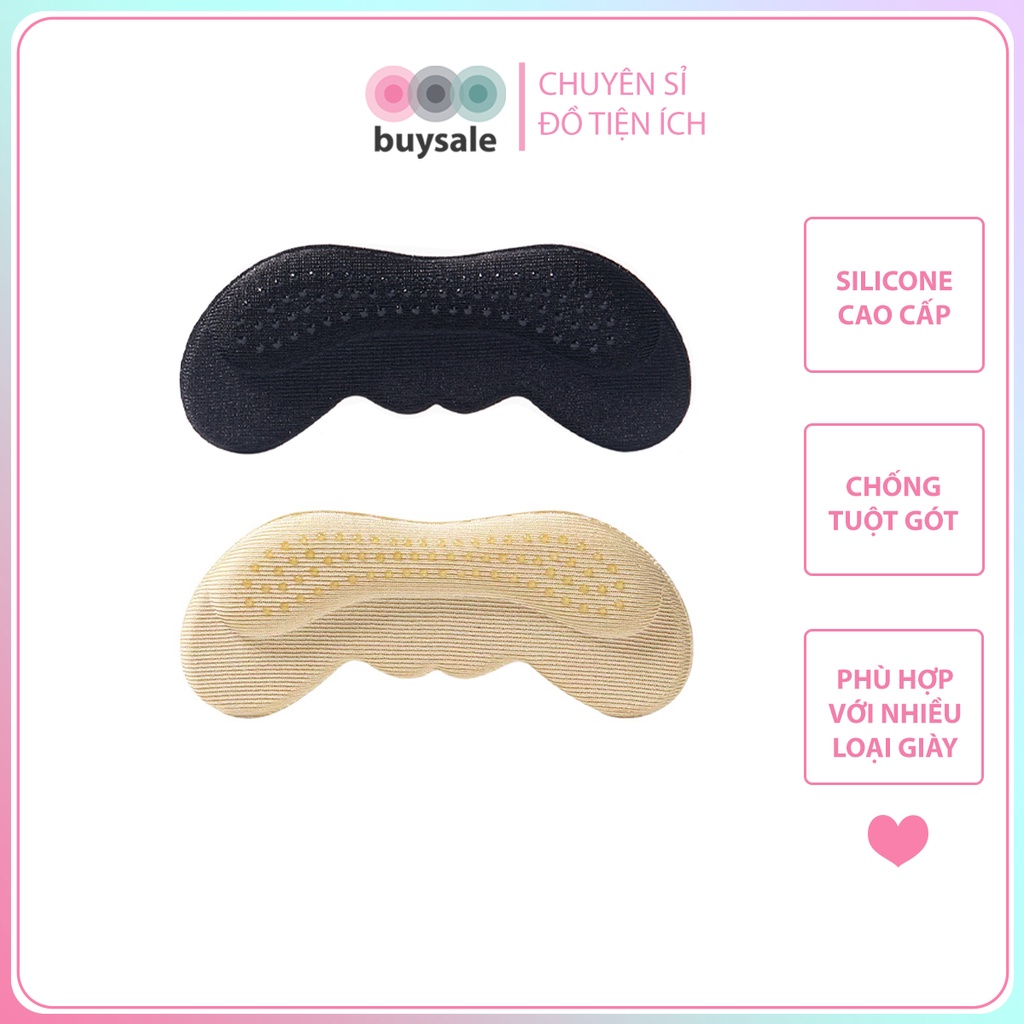 Lót Giày Đệm Êm Gót Chân, Có Gắn Hạt Silicone Giúp Tăng Độ Bám, Massage Chân, Chống Trầy Gót - Buysale - Bspk223