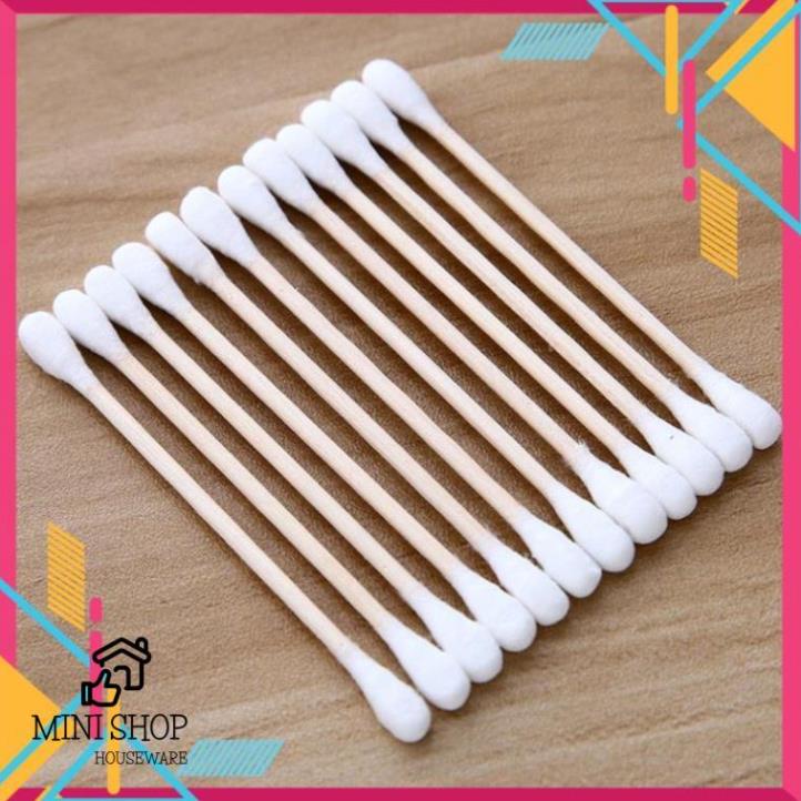 Sỉ 100 Túi Tăm Bông, Thân Gỗ  Ráy Tai Thân Thiện Với Môi Trường Loại 100 Que