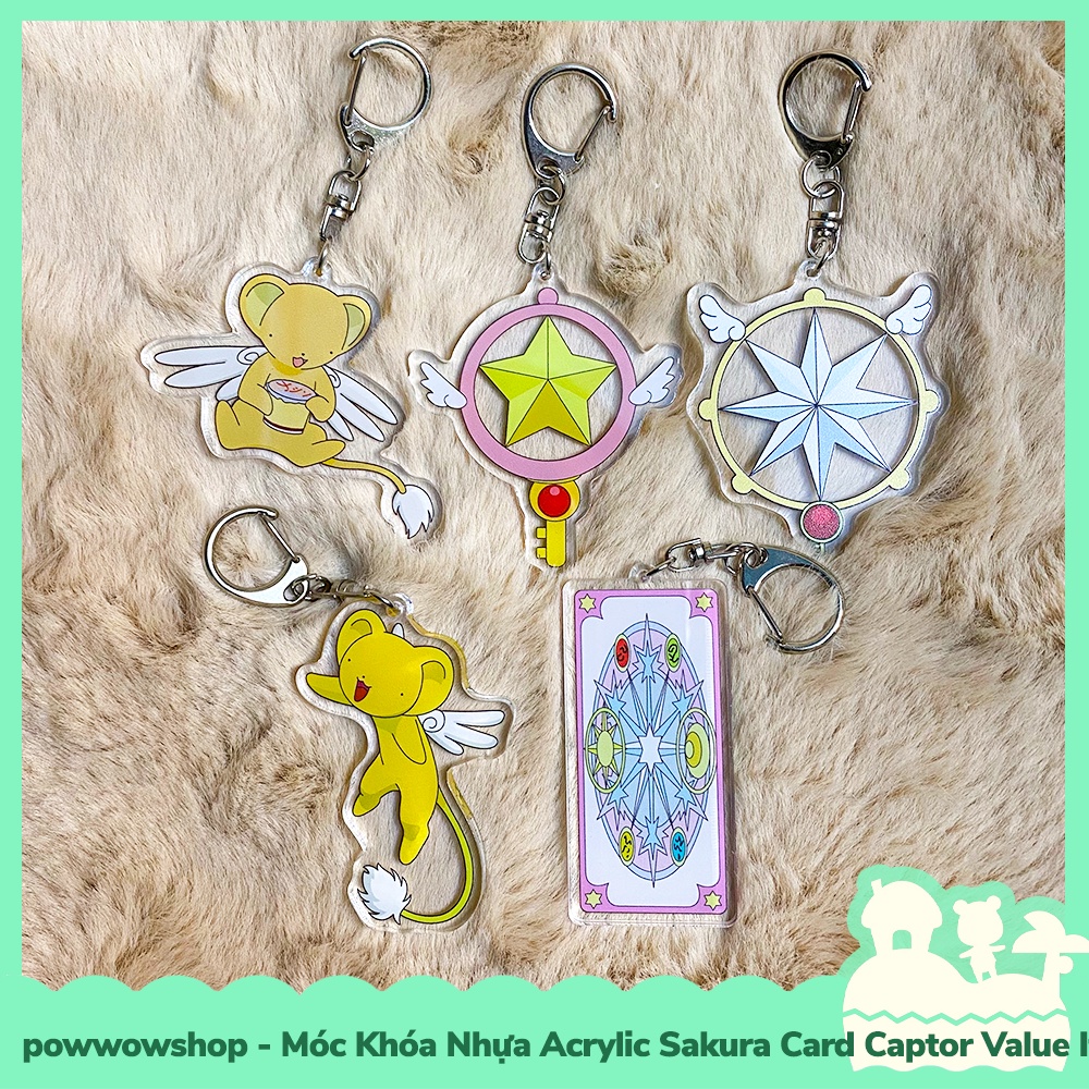 [Sẵn VN - Hỏa Tốc] Móc Khóa Nhựa Acrylic Trong Suốt Sakura Card Captor Thủ Lĩnh Thẻ Bài