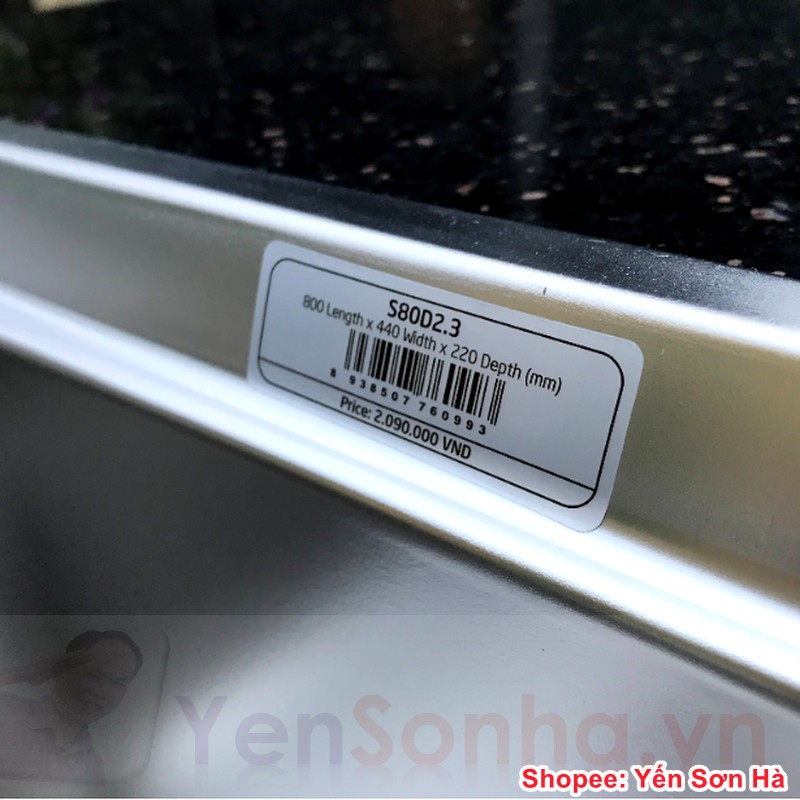 Chậu rửa chén bát Sơn Hà S80 inox 304 chính hãng