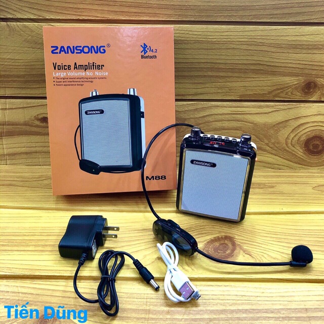 Loa trợ giảng zansong M88 kèm 1 mic không dây- Loa trợ giảng M88 hỡ trợ bluetooth thẻ nhớ
