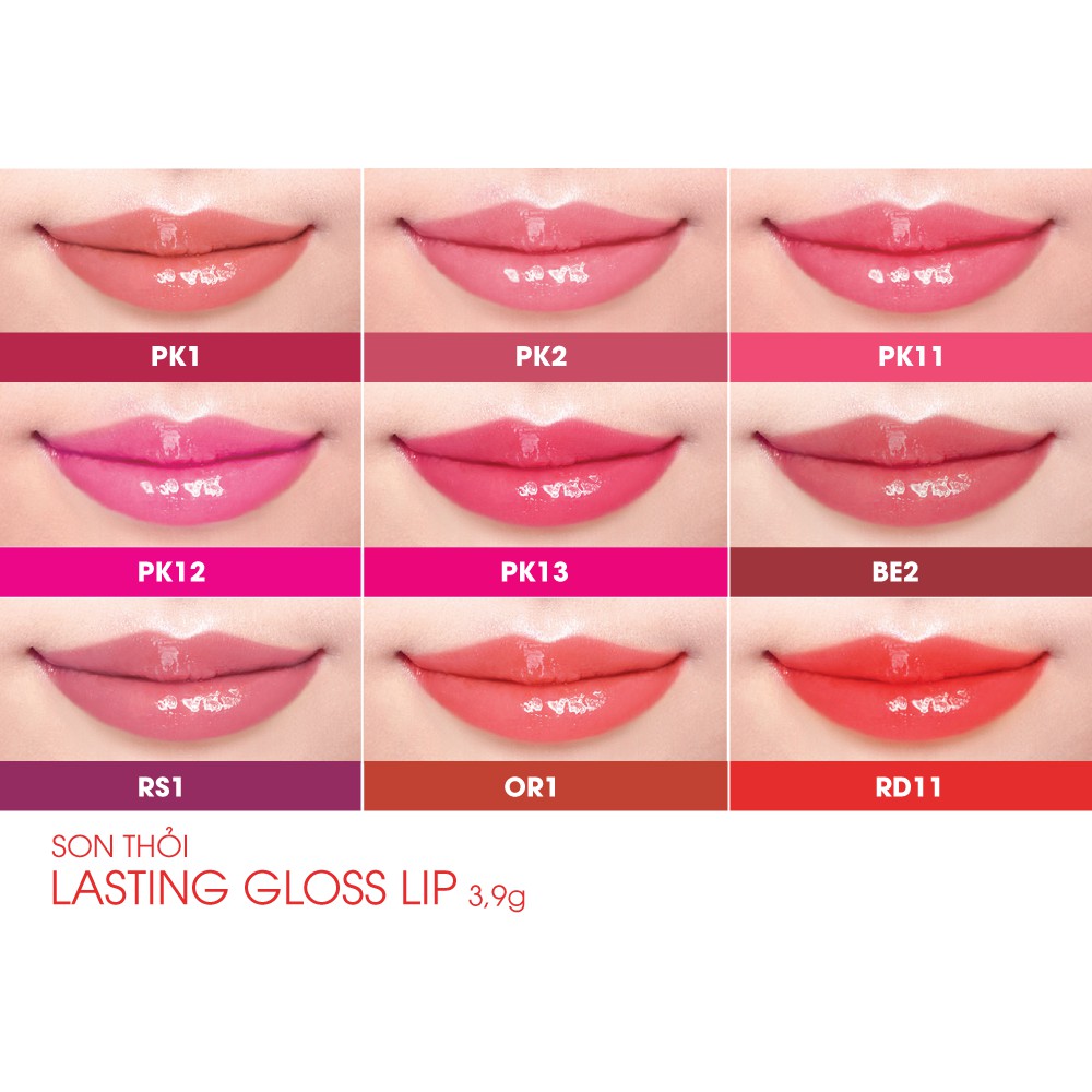 Son Thỏi Cezanne Lasting Gloss Lip 3.9g.#OR1