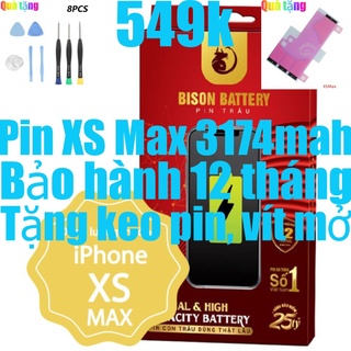 Pin iPhones XS MAX Con Trâu BISON 3174mAh chính hãng