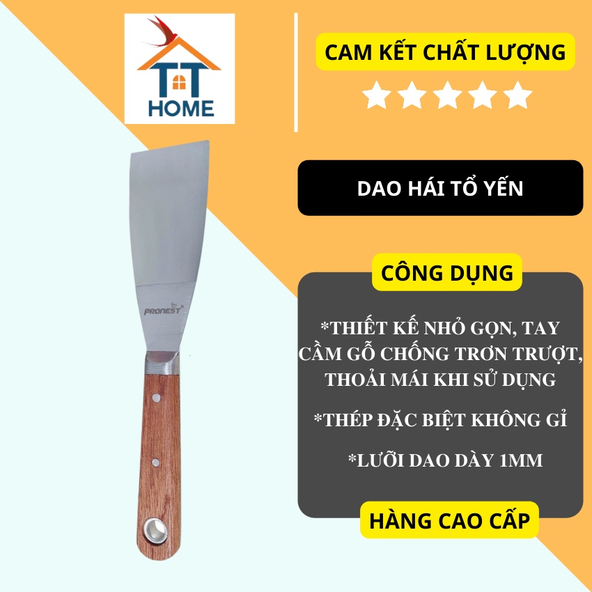 Dao hái tổ yến ⚡ CAO CẤP ⚡ Dao hái tổ yến cán gỗ chuyên dụng, ngoại hình đẹp, thiết kế chắc chắn gọn nhẹ, cực bền bì