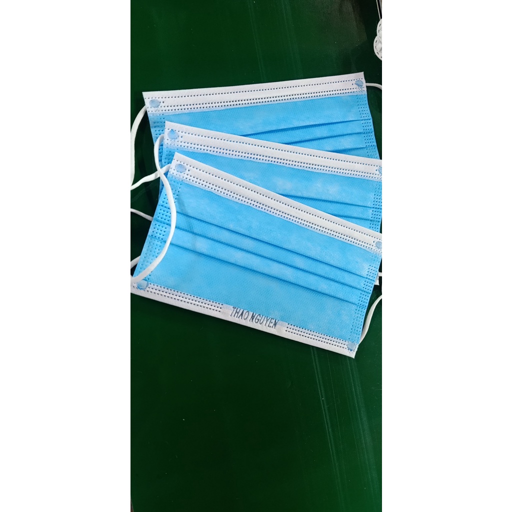Giá Sỉ - Hộp 50 chiếc khẩu trang y tế 4 lớp kháng khuẩn không mùi, không xù - Thao Nguyen Mask
