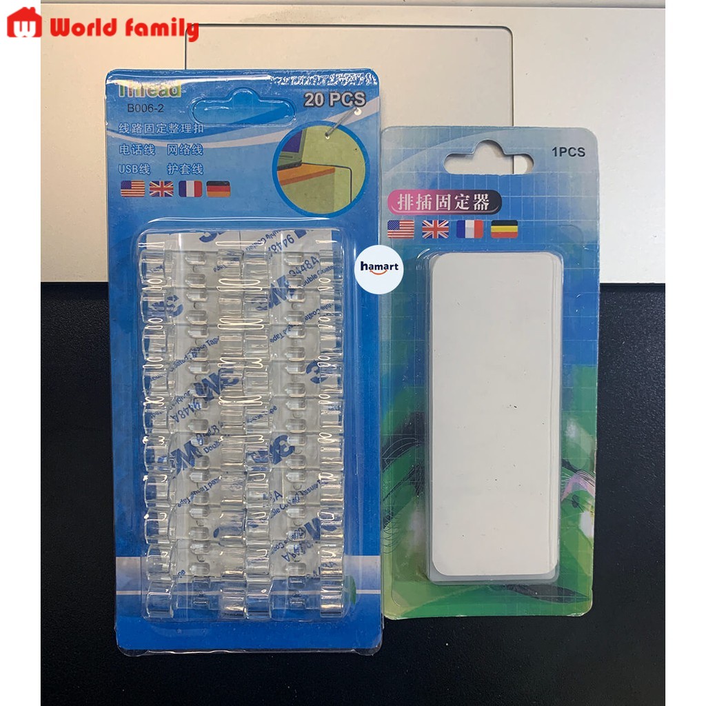 Nẹp Cố Định Dây Điện Kẹp Giữ Cáp Sạc Nẹp Dây Điện Chống Rối Dán Tường