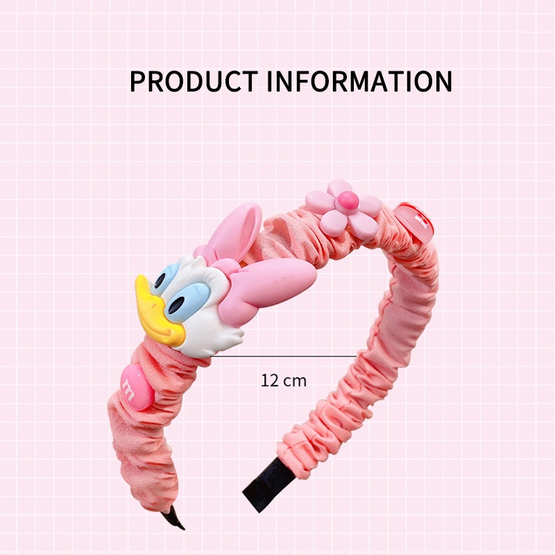 Băng Đô Cài Tóc Vải Dập Nổi Họa Tiết Hoạt Hình AKKU