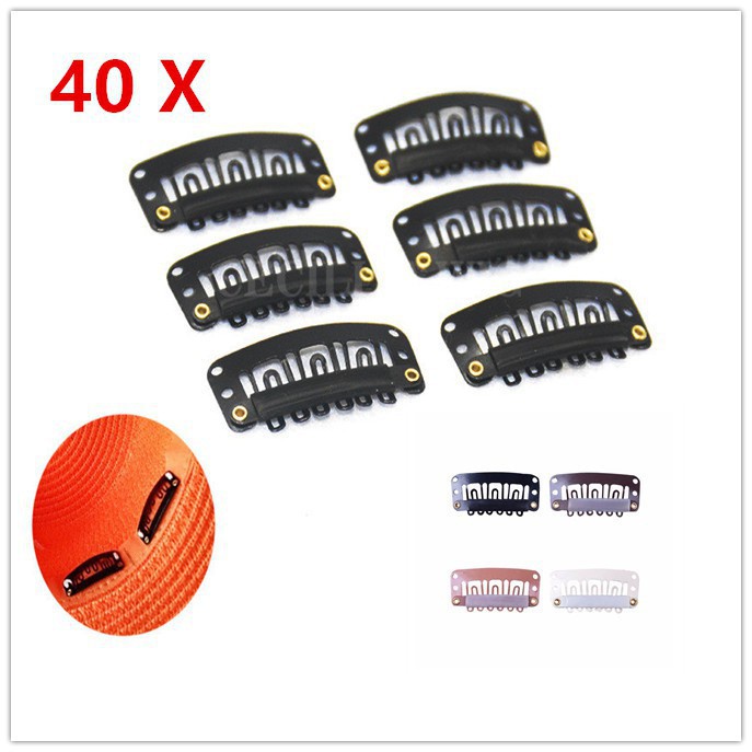 40 Kẹp Kim Loại Hình Chữ U Cho Tóc Giả