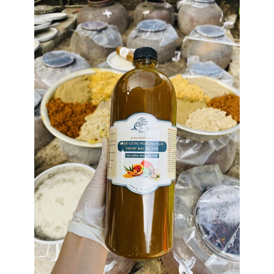 CỐT GỪNG NGHỆ HẠT GẤC THUỐC BẮC HẠ THỔ  Tặng kèm bông thoa rượu