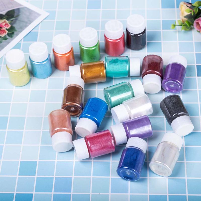 Bột Khoáng Mica Ánh Ngọc Trai Tự Nhiên 18 Màu Dùng Làm Trang Sức Thủ Công