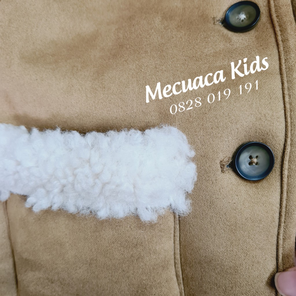 [12m-5y] Áo khoác da lộn lót lông cừu cho bé/bé gái/bé trai  zara xuất dư xịn