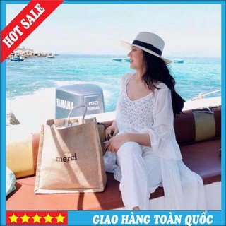 Túi Cói Đi Biển 💖 FREESHIP💖 Túi Cói Merci Siêu Hot Hit ! Đi Biển, Đi Chơi, Đi Du Lịch TX28