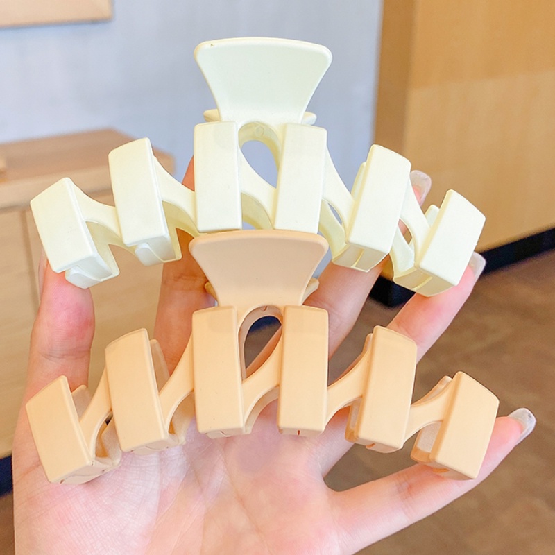 11cm Kẹp Tóc Hình Chữ N Bằng Nhựa Màu Sắc Đơn Giản Phong Cách Hàn Quốc