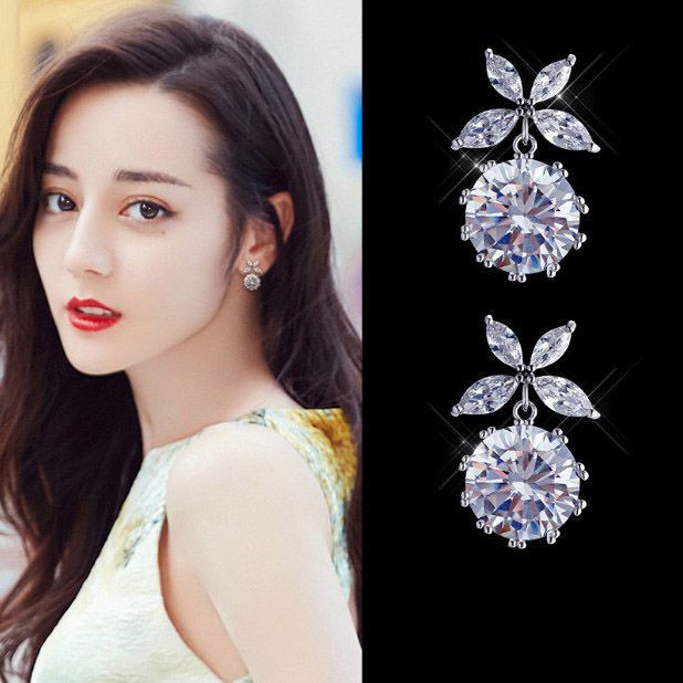Bông Tai Nữ Bạc 925 sang trọng trẻ trung hoa tai bạc đẹp trang sức cao cấp No.93 Jewelry