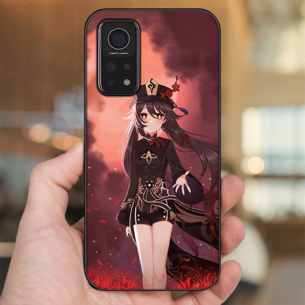 Ốp lưng Xiaomi Mi 10T Pro 5G viền đen in hình Hutao Genshin Impact