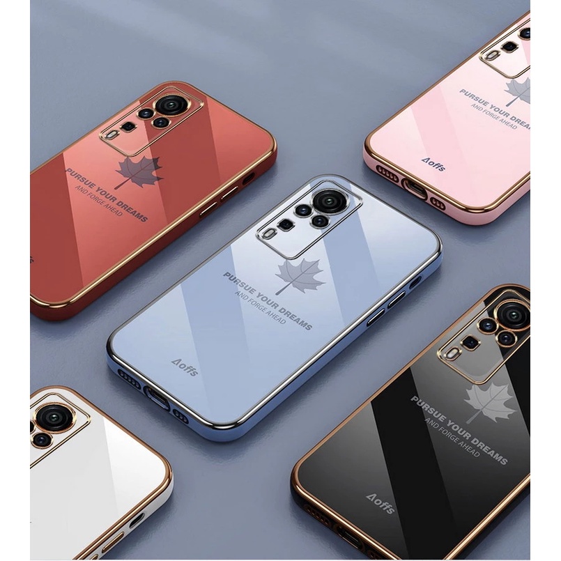 Ốp Điện Thoại Họa Tiết Lá Phong Siêu Mỏng Có Dây Đeo Bảo Vệ Camera Chống Rơi Cho Xiaomi Redmi K40S Poco F4 5G X4 GT