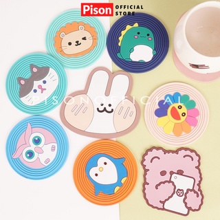 Đế lót ly silicon chống trượt hoạt hình đáng yêu Pison - SP0212 - 01 cái
