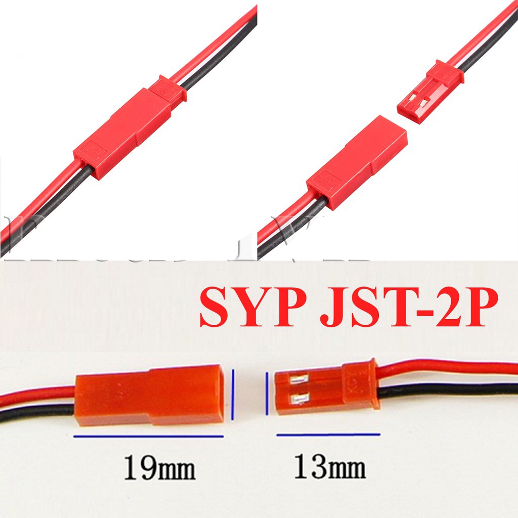 Set 5 Dây Cáp JST 2P 10cm / 20cm Chuyên Dụng