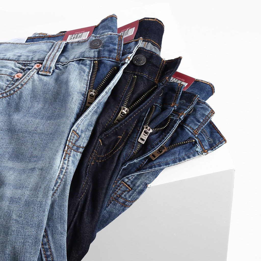 Quần short jeans nam LEVI 4 màu trơn form suông thoải mái - shop LA STORE